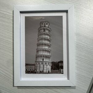 SET OF EIGHT (8), 5x7 WHITE PICTURE FRAMES (5x7 w/o mat; 4x6 w/ mat)